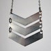 Chevron necklace - tribal jewelry - triple chevron jewelry - mixed metals - everyday jewelry
