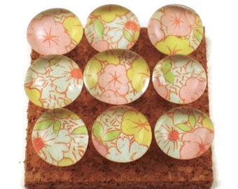Decorative Push Pins Pink Floral Cork Board Pins Thumb Tacks Funky Push Pins in Cherish (P26)