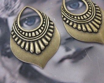 Brass Ox Plated Patina Brass Ornamental Drop 262BOX x2