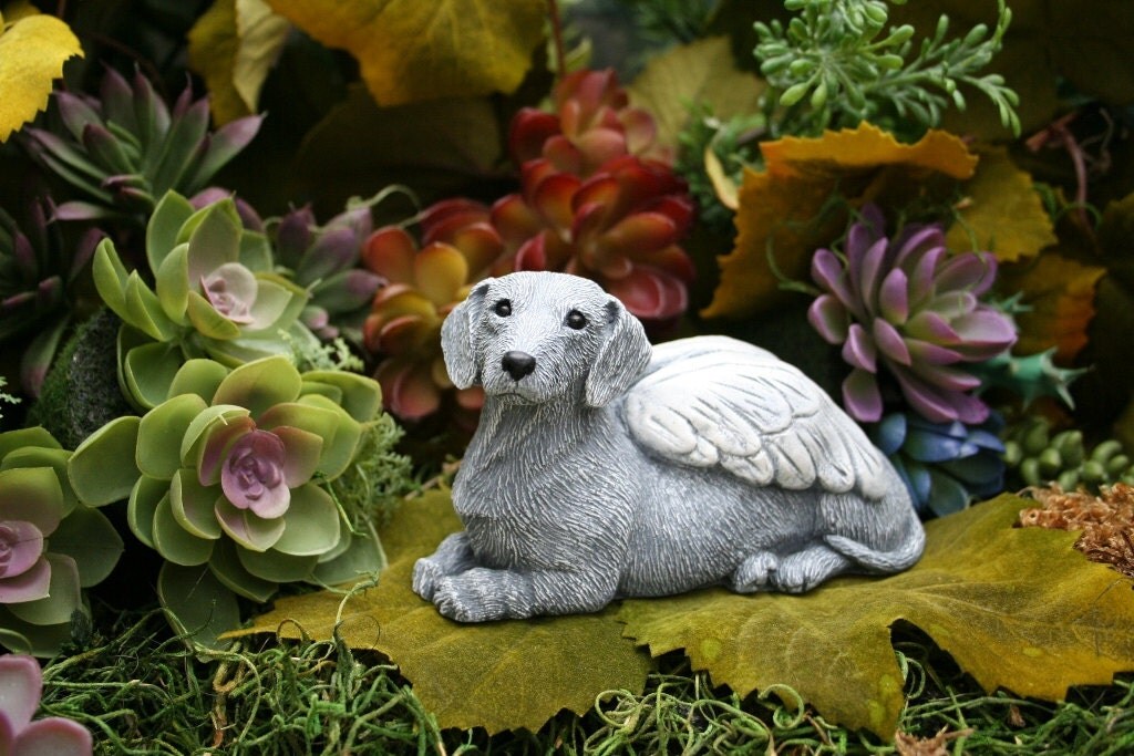 Dachshund Dog Angel Statue Pet Memorial Dog Garden by PhenomeGNOME