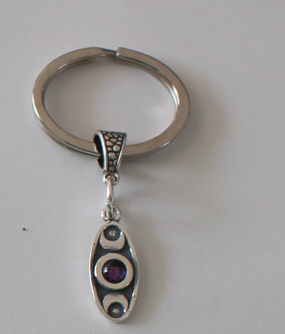 ... and Amethyst Key Ring, Key Chain - An It Harm None, Do As You Will