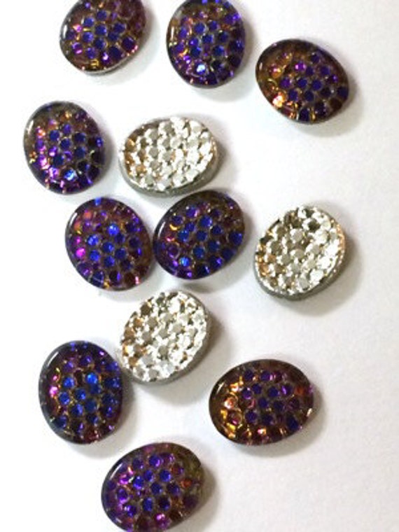 6 RARE //Vintage Snakeskin// Mosaic 10x8mm Volcano / by myAtlantis