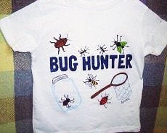Bug Hunter Shirt, Kids Novelty Shirt, Boys Clothing, Insect Shirt, Bug Catcher Shirt