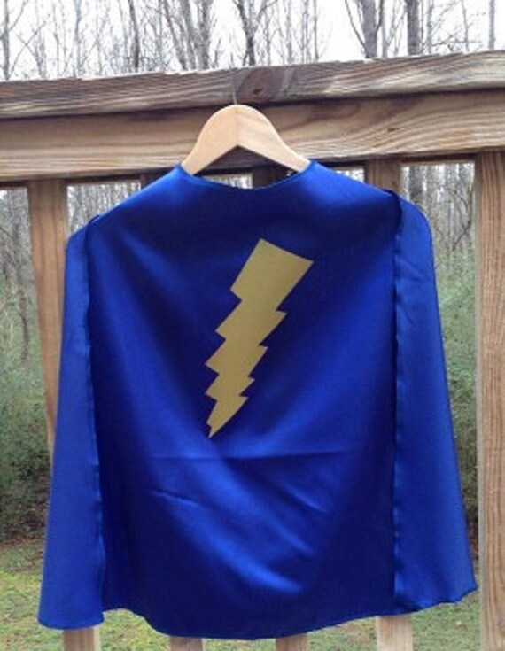 SUPERHERO CAPE Single Sided ...Plain or Add Lightning Bolt, Star, Letter, Heart, Or Flower You Choose Colors Option to add Initial Il_570xn