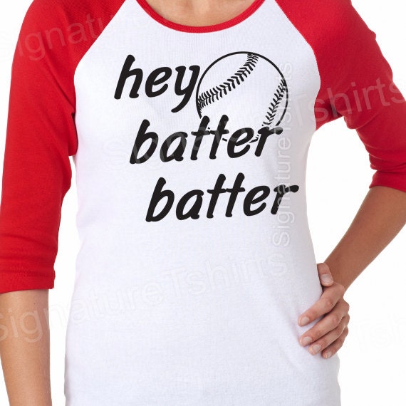 Items similar to Funny Baseball Shirt. Hey batter batter. Womens