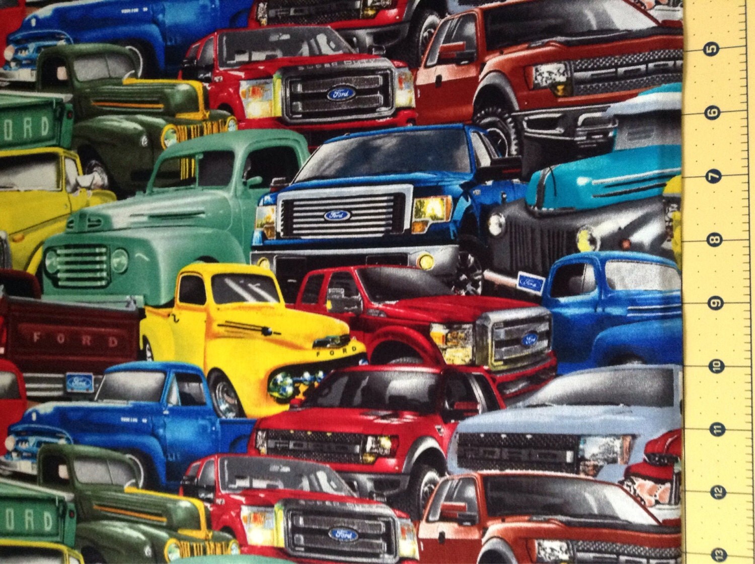 Ford Trucks Through The Years Fabric By the Yard from