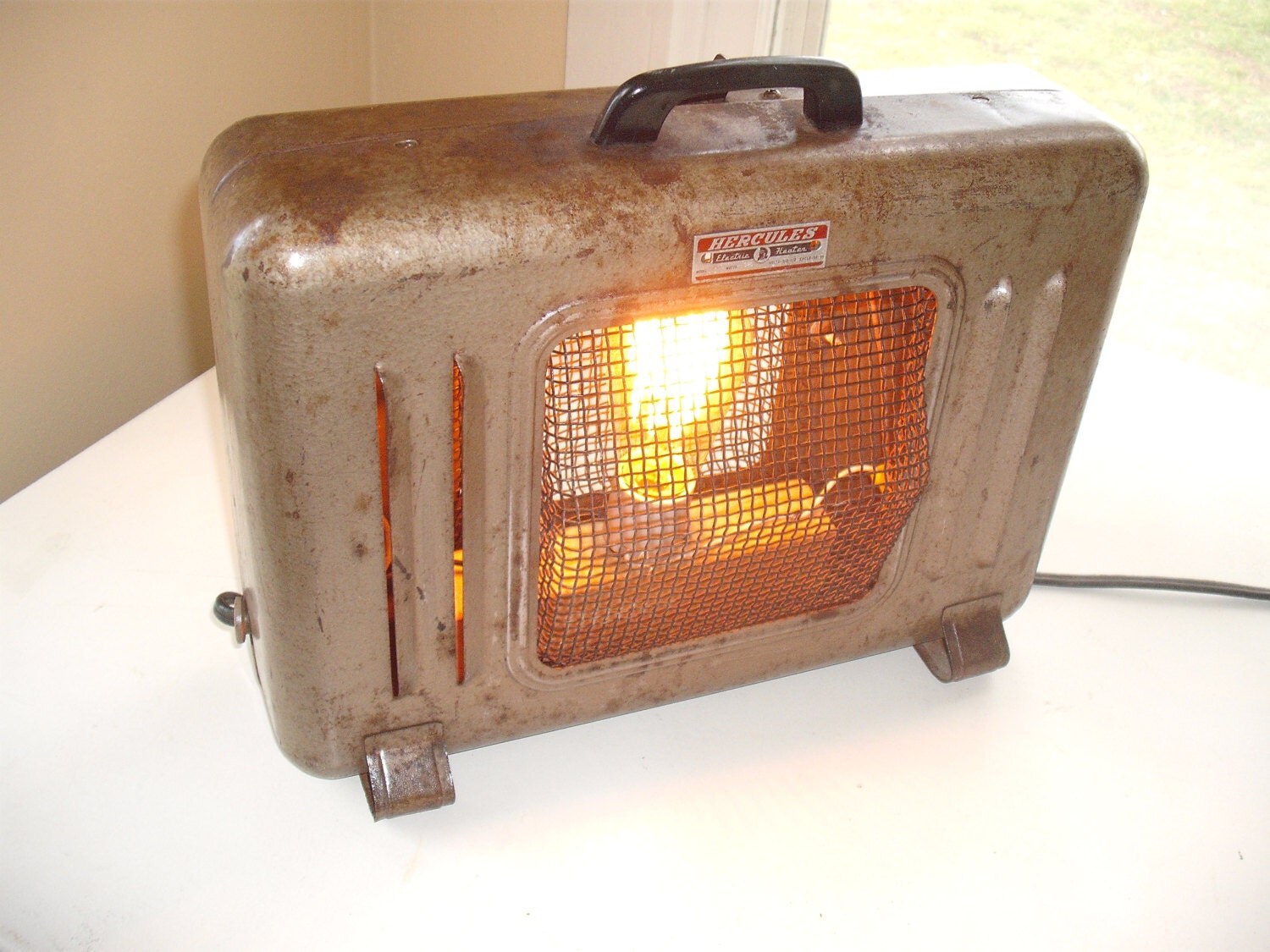 Vintage Heater now Re Purposed lamp
