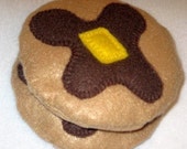 Christmas in July Sale PLAY Pretend Felt Food 2 Large Pancakes With Butter And Syrup Il_170x135