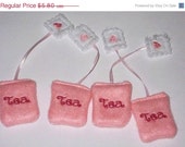 Christmas in July Sale Easter Basket fun Pretend play felt food miniature tea bags set of 4 Il_170x135