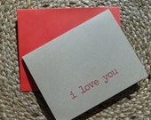 I Love You Valentine Note Cards (set of 10) Il_170x135