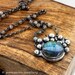 xX ON SALE Xx Sterling silver and Labradorite necklace with hallmark - Causeway Series -