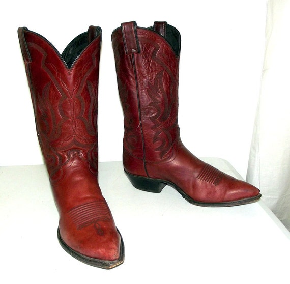 Justin brand cowboy boots size 10 D or by honeyblossomstudio