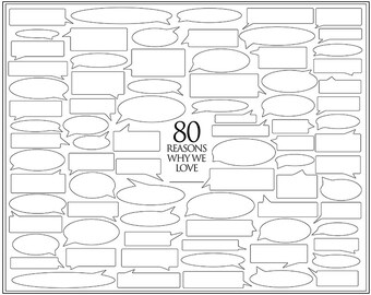 Personalized Birthday Present – 80 Reasons We Love You – Template for Print or Editing – Photoshop Template – 80th Birthday
