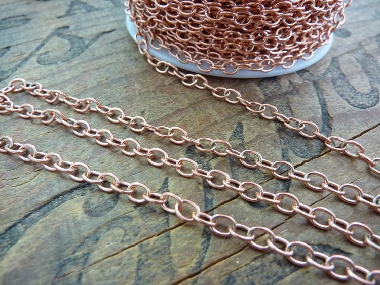 Copper Chain Soldered Links 3.5x5mm Made in USA by houseoftwinkle