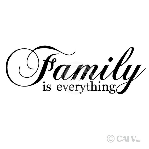 Family Is Everything vinyl lettering art decal wall sticker