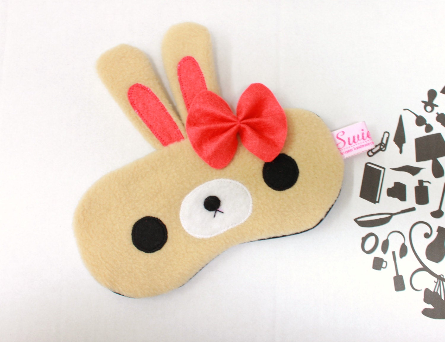 FREE SHIPPING Cute Sleeping Eye Mask Berrie Bunny Girl