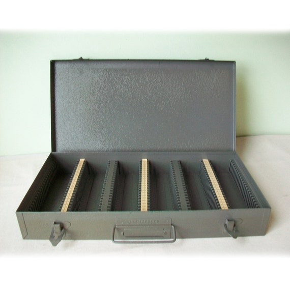 Vintage Industrial Metal Slide Box Storage by MillCity5and10