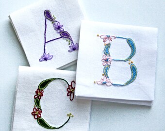 Crewel Embroidery Kit DIY Pattern Pdf N Monogram O Is For Oak