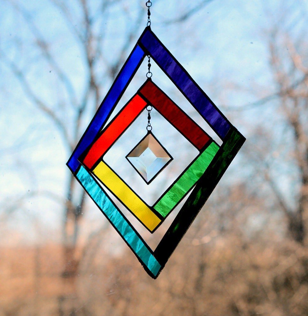 Colorful 3D Stained Glass Spinner