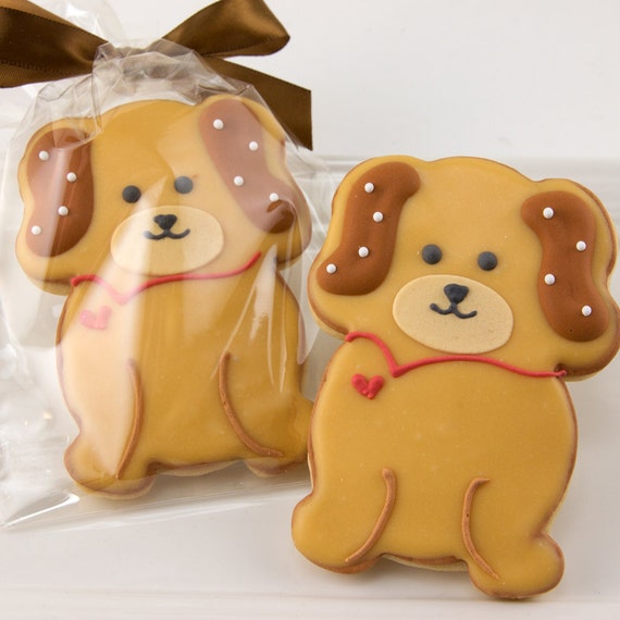 Puppy Dog Cookies 12 Decorated Sugar Cookie Favors