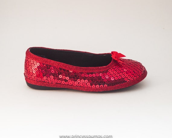 Toddler Girls Flats Red Sequin Dress Shoes