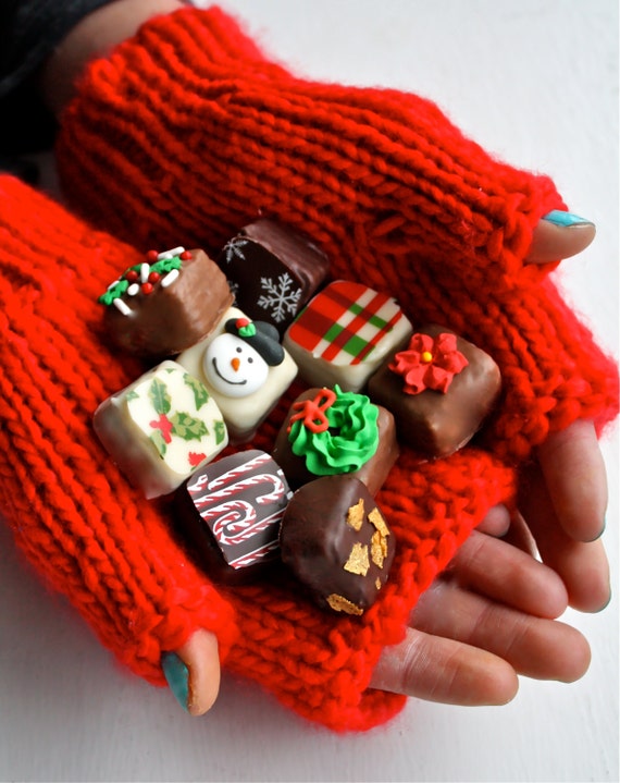 Christmas Petite Fours-Christmas candy-christmas treats-unique Christmas treat-edible stocking stuffers-stocking stuffers