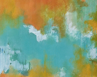 Autumn Reflection 3 original abstract painting 12x16"