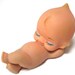 Vintage Kewpie Doll, Sleeping, Long Lashes, Naked, Adorably Sweet and Tiny, Vintage Supply, Crafting, Cake or Package Topper, Baby Shower