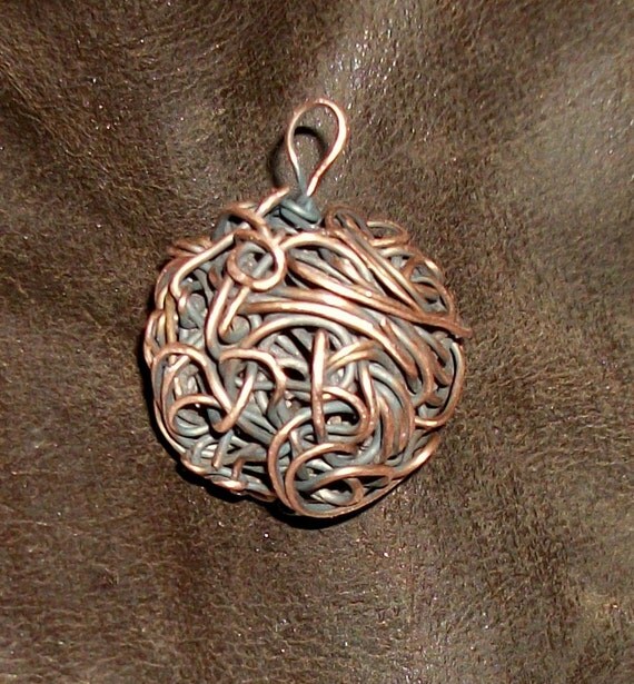 Recycled Copper Wire handmade Sphere