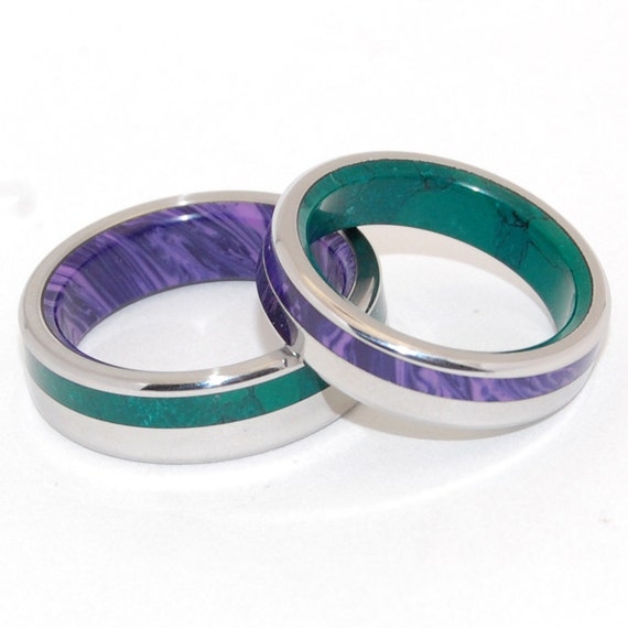 Titanium wedding rings jade ring stone ring purple ring