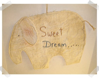 Primitive Elephant Ornament/ Muslin Fabric/ Handmade**
