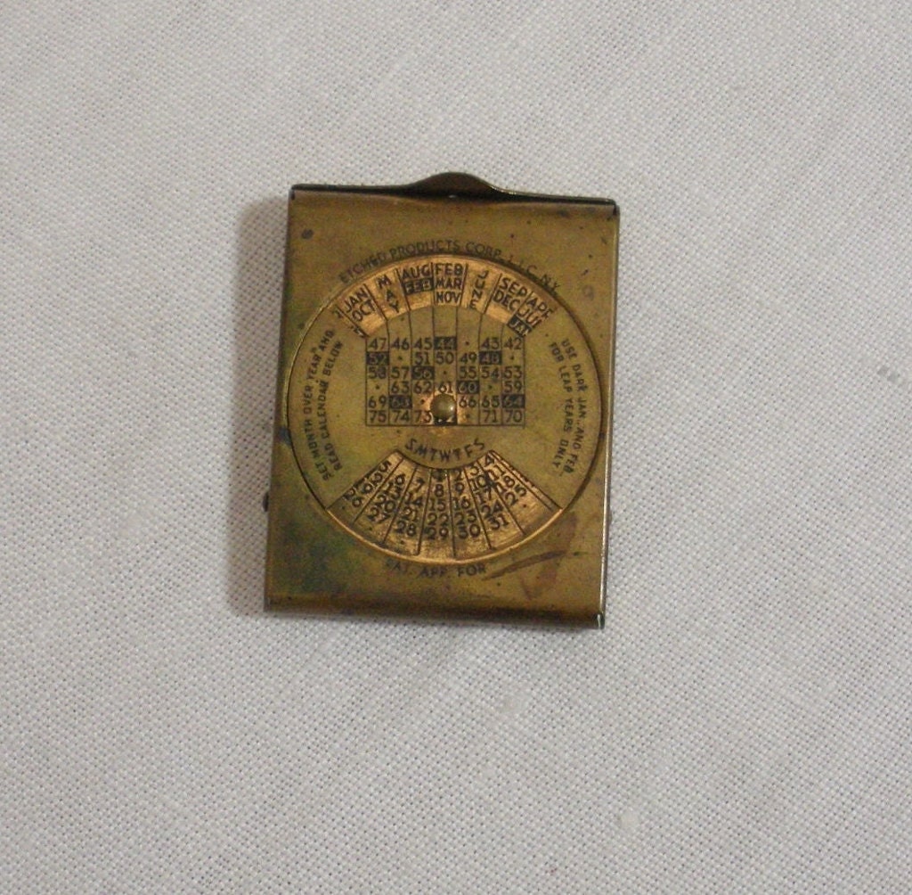 vintage-perpetual-calendar-brass-matchbox-holder-miami