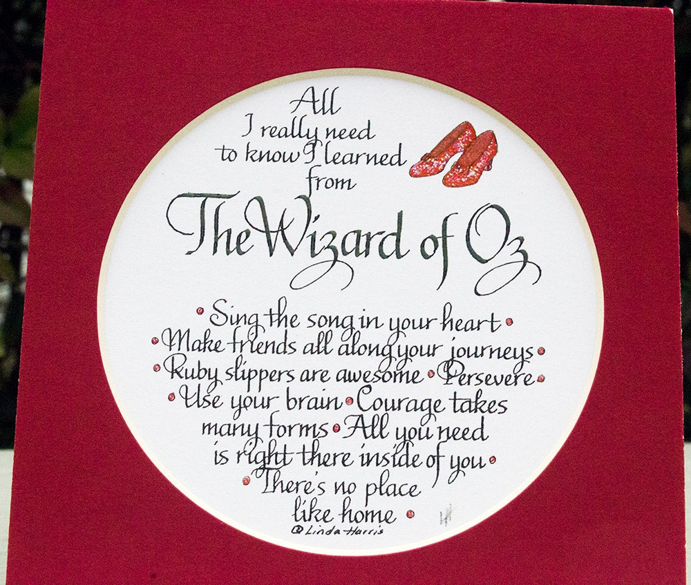 Life Lessons Wizard of Oz