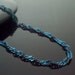 1 - 2mm Blue Anodized Stainless Steel Flat Spiral Chains -24 inches