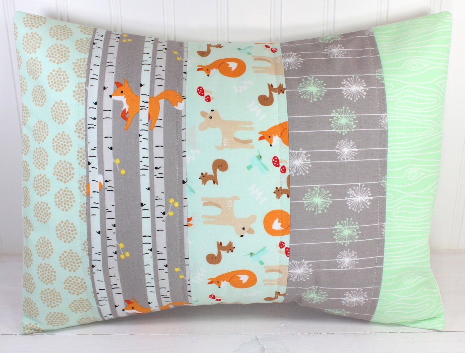 Pillow Cover Unisex Nursery Decor Boy or Girl Room Woodland