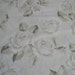 Rachel Ashwell Shabby Chic Silver Rose sage Floral white Poplin Fabric by the yard Cabbage hints of yellow Roses
