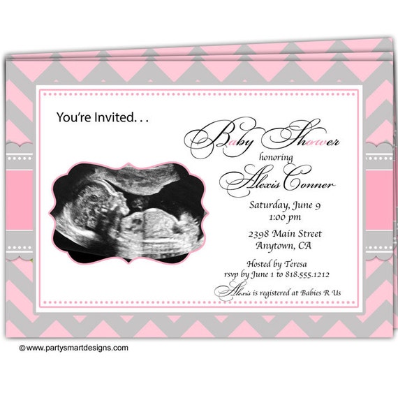 Ultrasound Photo Baby Shower Invitations 6