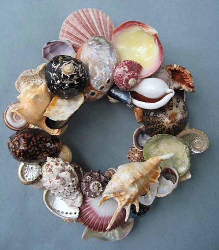 colorful shell wreath or candle ring sw59 colorful shell wreath or candle ring sw59