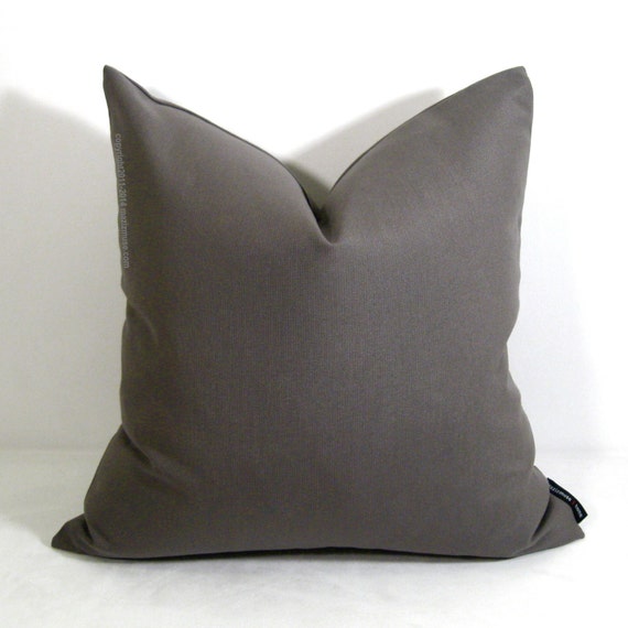 Warm Grey Pillow Cover Gray Outdoor Indoor Modern by Mazizmuse