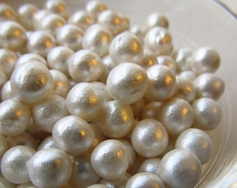 Bulk Package 1000 6mm White Fondant Edible Pearls Quantity of 100 pearls Pre Black Friday Sale