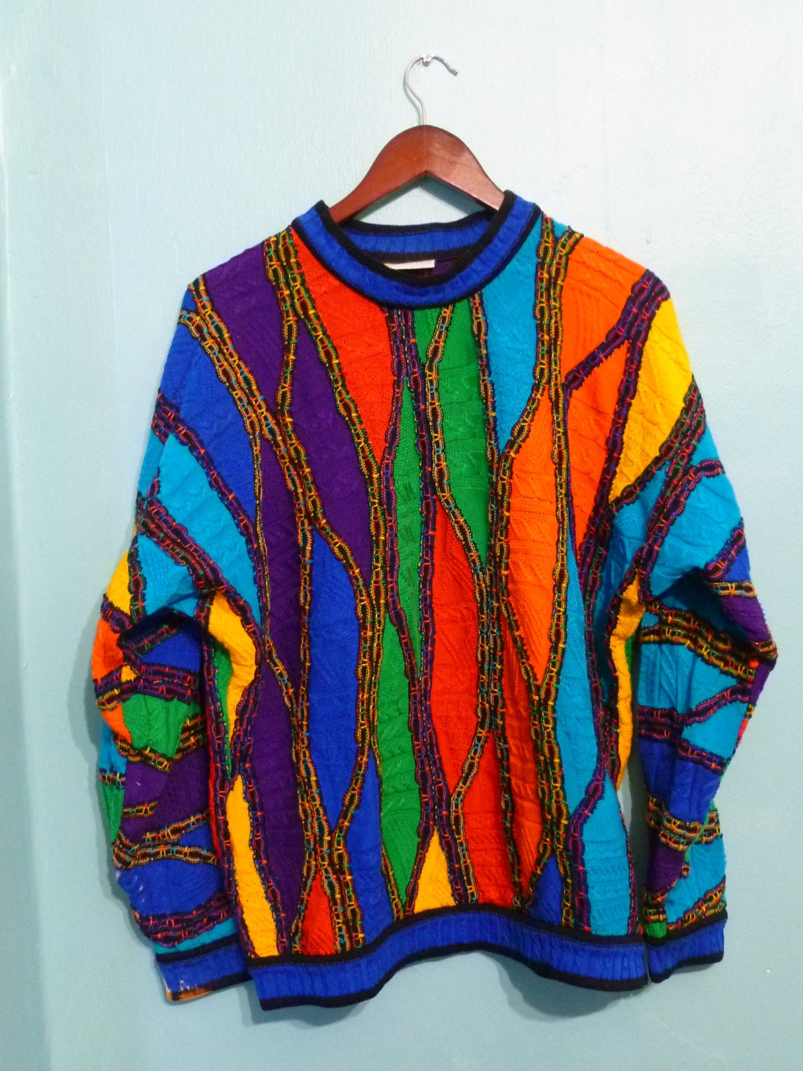 SALE Mens Authentic Coogi Sweater Hip Hop Cosby Sweater 80s