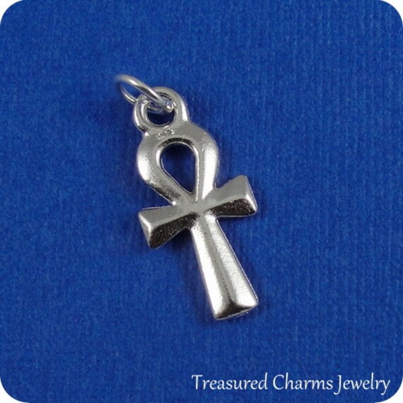 Ankh Charm Silver Plated Ankh Charm for by treasuredcharms