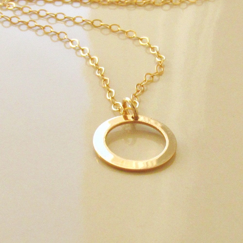 Karma Necklace Tiny 14kt Gold Filled Karma Circle Gold Karma