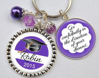 Class of 2015, Graduation Keychain, Personalized with Name ...