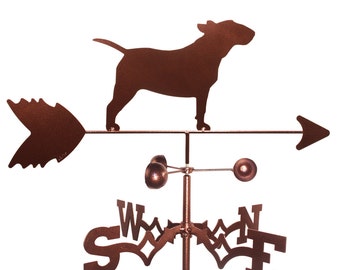Hand Made Bull Terrier Dog Weathervane NEW