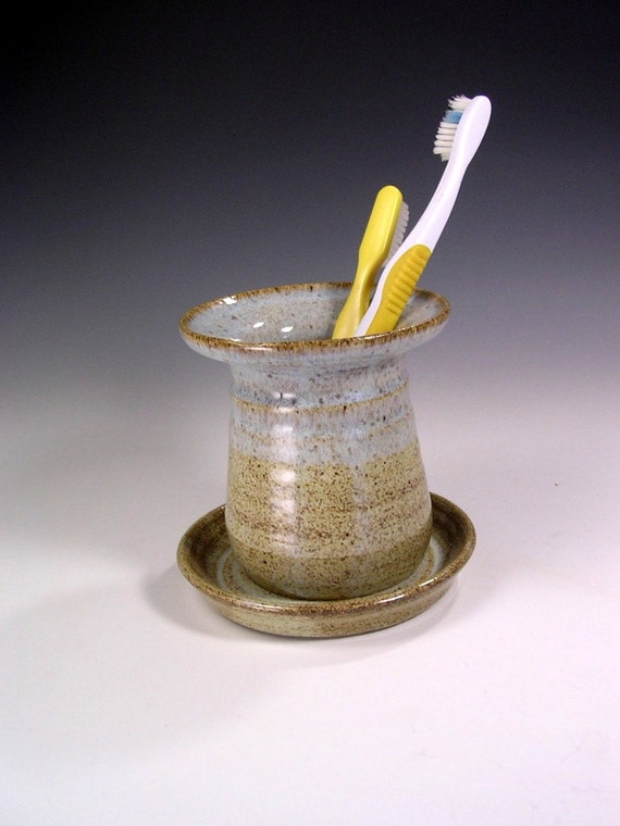stoneware toothbrush holder