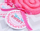 You're Sweet Printable Valentine Tags - Cupake Toppers - Printable Candy Party Favors - Pink Candy Party Printables Il_170x135