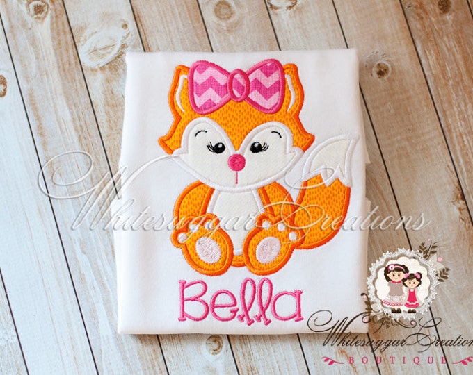 Baby Girl Fox Shirt - Custom Fox Shirt - Girl Personalized Shirt - Girls Fox Outfit