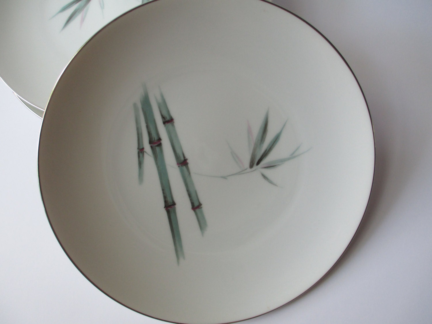 Vintage Sango Bamboo Dinner Plates Set Of Five By Thechinagirl