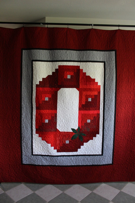NCAA Ohio State Buckeyes Block O Quilt Licensed Full size
